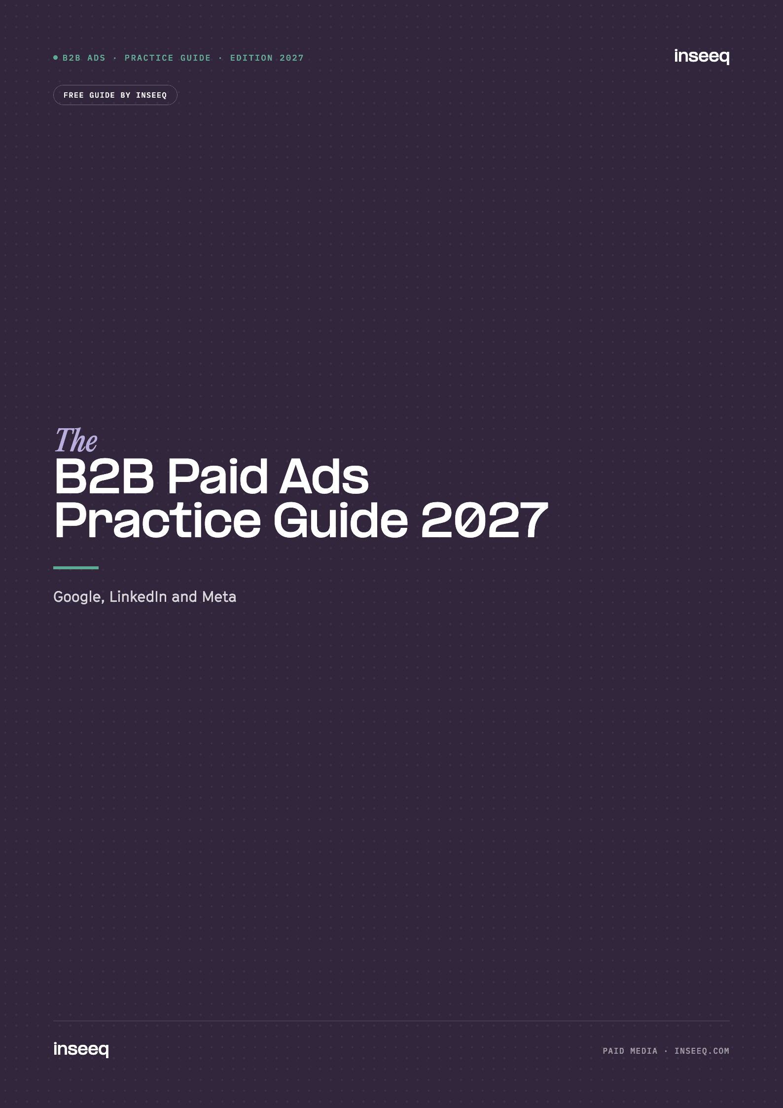 The B2B Paid Ads Practice Guide 2027 Cover