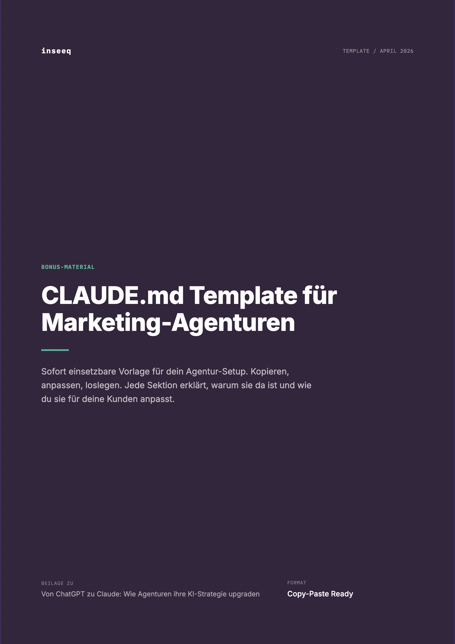 CLAUDE.md Template Cover